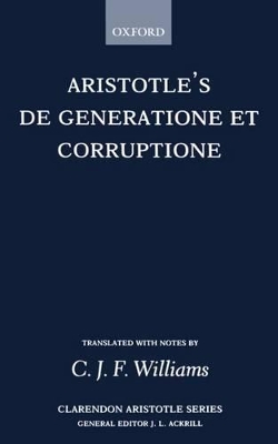 Book cover for De Generatione et Corruptione