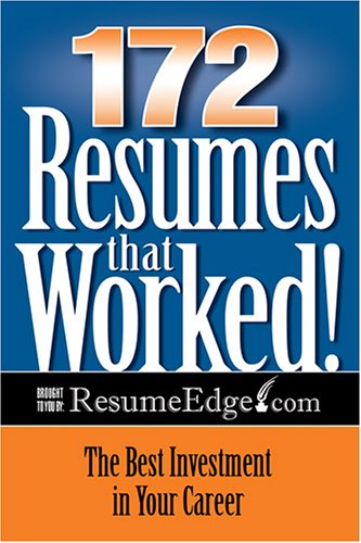 Book cover for 172 Resumes That Worked, 1st Ed