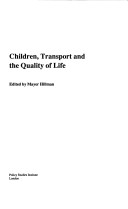 Book cover for Children, Transport and the Quality of Life