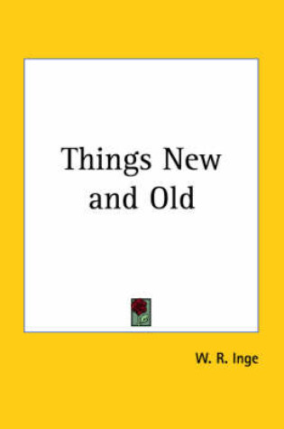 Cover of Things New and Old