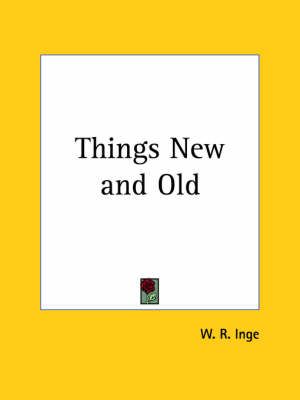 Book cover for Things New and Old