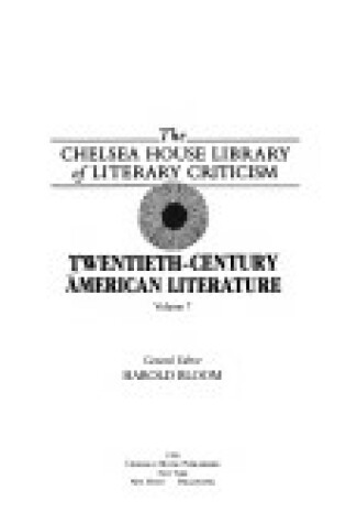 Cover of 20th Cent Amer Lit (Vol. 1)(Oop)