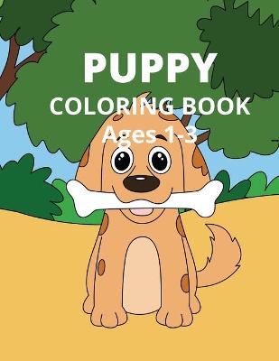 Book cover for Puppy Coloring Book