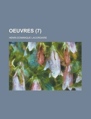 Book cover for Oeuvres (7)