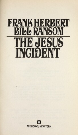 Book cover for The Jesus Incident