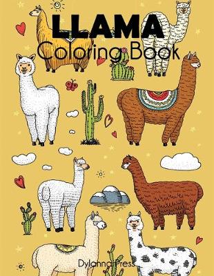 Book cover for Llama Coloring Book