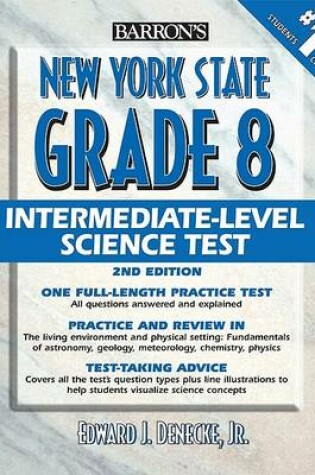 Cover of Barron's New York State Grade 8 Intermediate-Level Science Test