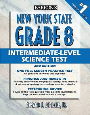 Book cover for Barron's New York State Grade 8 Intermediate-Level Science Test