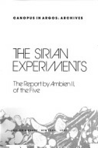 Cover of The Sirian Experiments