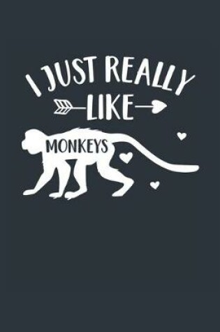 Cover of I Just Really Like Monkeys Notebook - Monkey Gift for Monkey Lovers - Monkey Journal - Monkey Diary