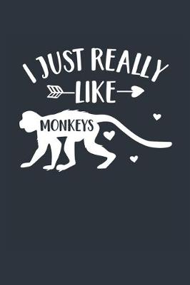 Book cover for I Just Really Like Monkeys Notebook - Monkey Gift for Monkey Lovers - Monkey Journal - Monkey Diary