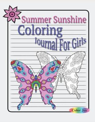 Book cover for Summer Sunshine Coloring Journal For Girls