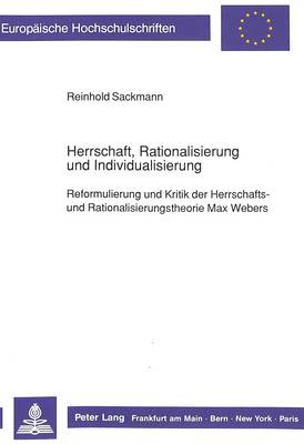 Book cover for Herrschaft, Rationalisierung Und Individualisierung