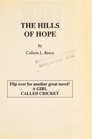 Cover of A Girl Called Cricket and the Hills of Hope