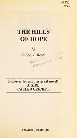 Cover of A Girl Called Cricket and the Hills of Hope