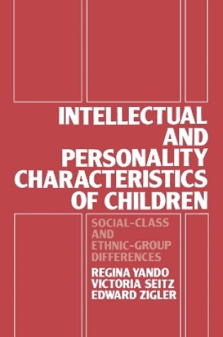 Cover of Intellectual and Personality Characteristics of Children