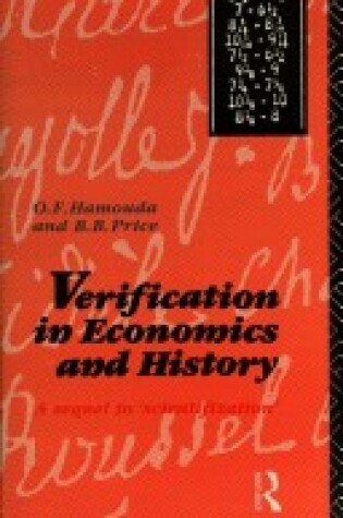 Cover of Verification in Economics and History