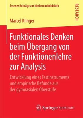 Cover of Funktionales Denken Beim Übergang Von Der Funktionenlehre Zur Analysis