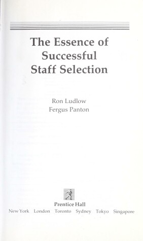 Book cover for The Essence of Successful Staff Selection