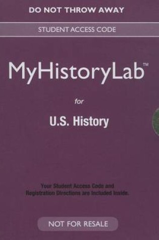 Cover of NEW MyLab History for U.S. History -- Valuepack Access Card