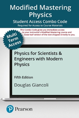 Book cover for Modified Mastering Physics with Pearson Etext -- Combo Access Card -- For Physics for Scientist and Engineers