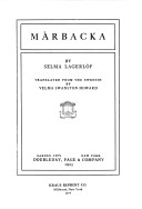 Book cover for Marbacka