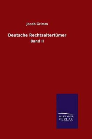Cover of Deutsche Rechtsaltertumer