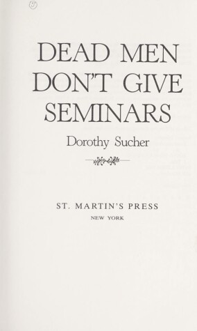 Book cover for Dead Men Don't Give Seminars