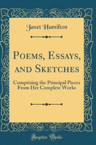 Cover of Poems, Essays, and Sketches