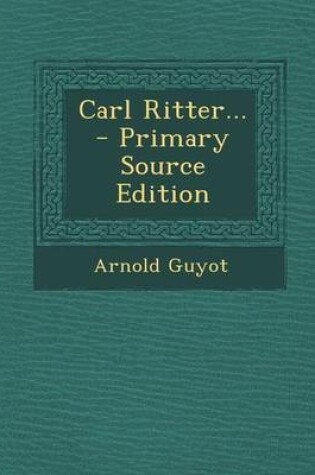 Cover of Carl Ritter...