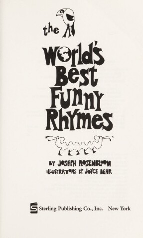 Book cover for The World's Best Funny Rhymes