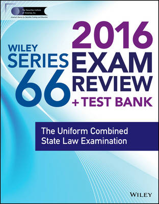 Cover of Wiley Series 66 Exam Review 2016 + Test Bank