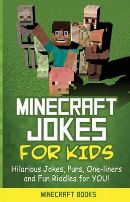 Book cover for Minecraft Jokes for Kids