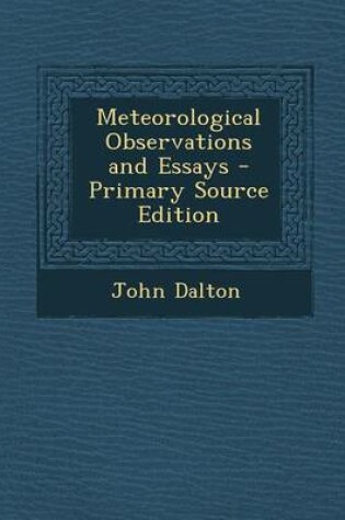 Cover of Meteorological Observations and Essays