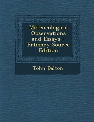 Cover of Meteorological Observations and Essays