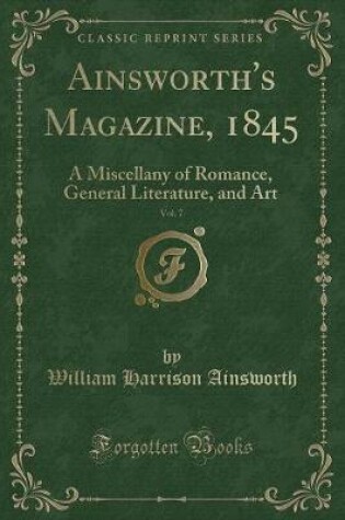 Cover of Ainsworth's Magazine, 1845, Vol. 7