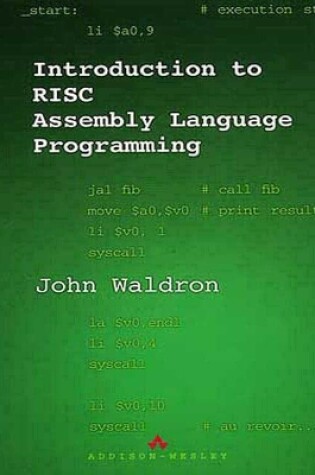 Cover of Introduction to RISC Assembly Language Programming