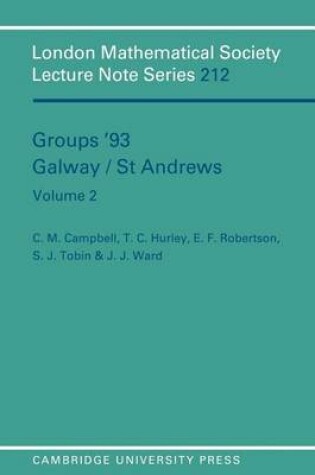 Cover of Groups '93 Galway/St Andrews