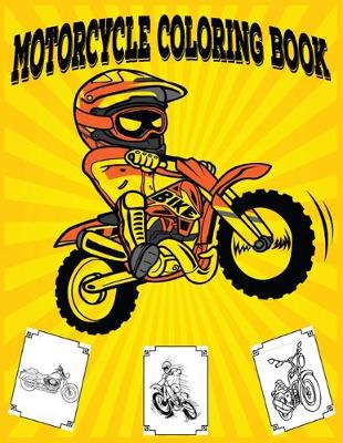 Book cover for Motorcycle Coloring Book