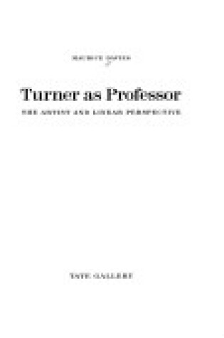 Cover of Turner as Professor