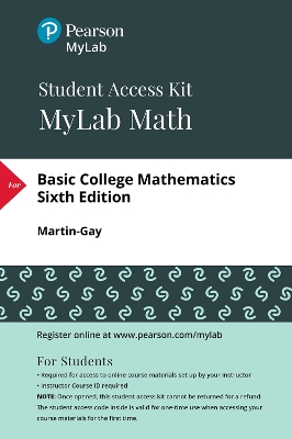 Book cover for MyLab Math with Pearson eText -- 24 Month Standalone Access Card -- for Basic College Mathematics