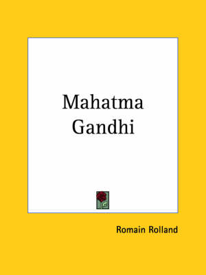 Book cover for Mahatma Gandhi (1924)