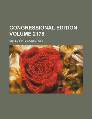 Book cover for Congressional Edition Volume 2178