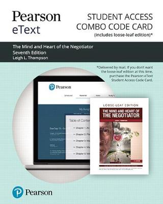 Book cover for Pearson Etext for the Mind and Heart of the Negotiator -- Combo Access Card