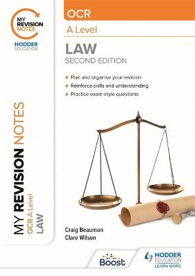 Book cover for My Revision Notes: OCR A Level Law Second Edition