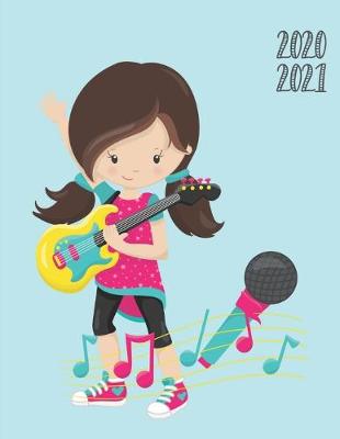 Book cover for Daily Planner 2020-2021 Rock Band Girl 15 Months Gratitude Hourly Appointment Calendar