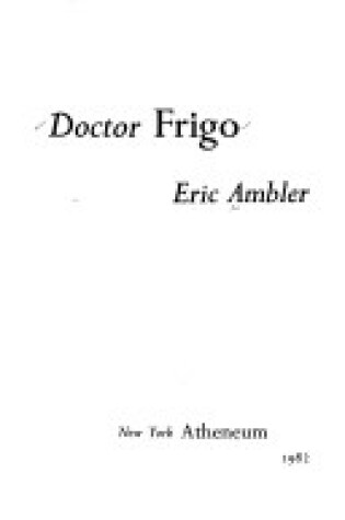 Cover of Doctor Frigo