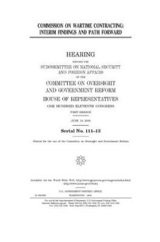 Cover of Commission on Wartime Contracting