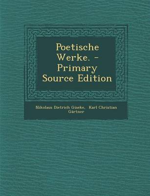 Book cover for Poetische Werke. - Primary Source Edition