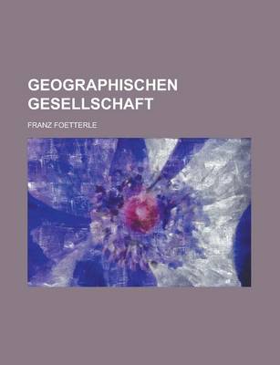 Book cover for Geographischen Gesellschaft